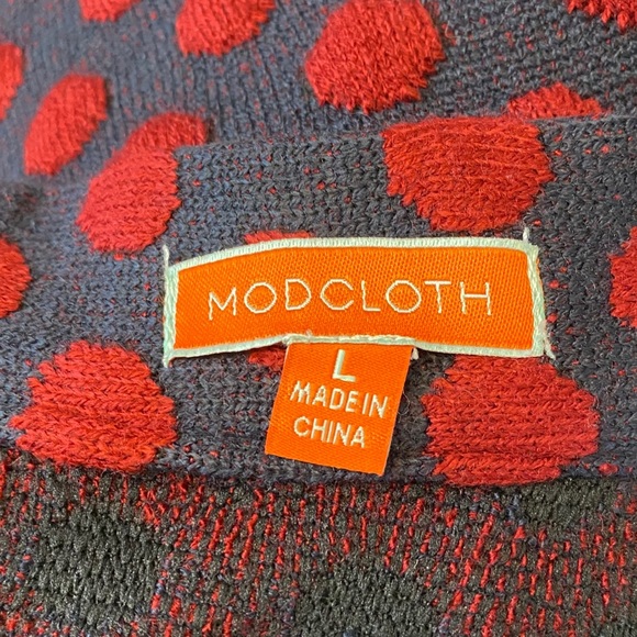 MODCLOTH Polka Dot A-Line Mini Skirt Size L - Picture 10 of 12